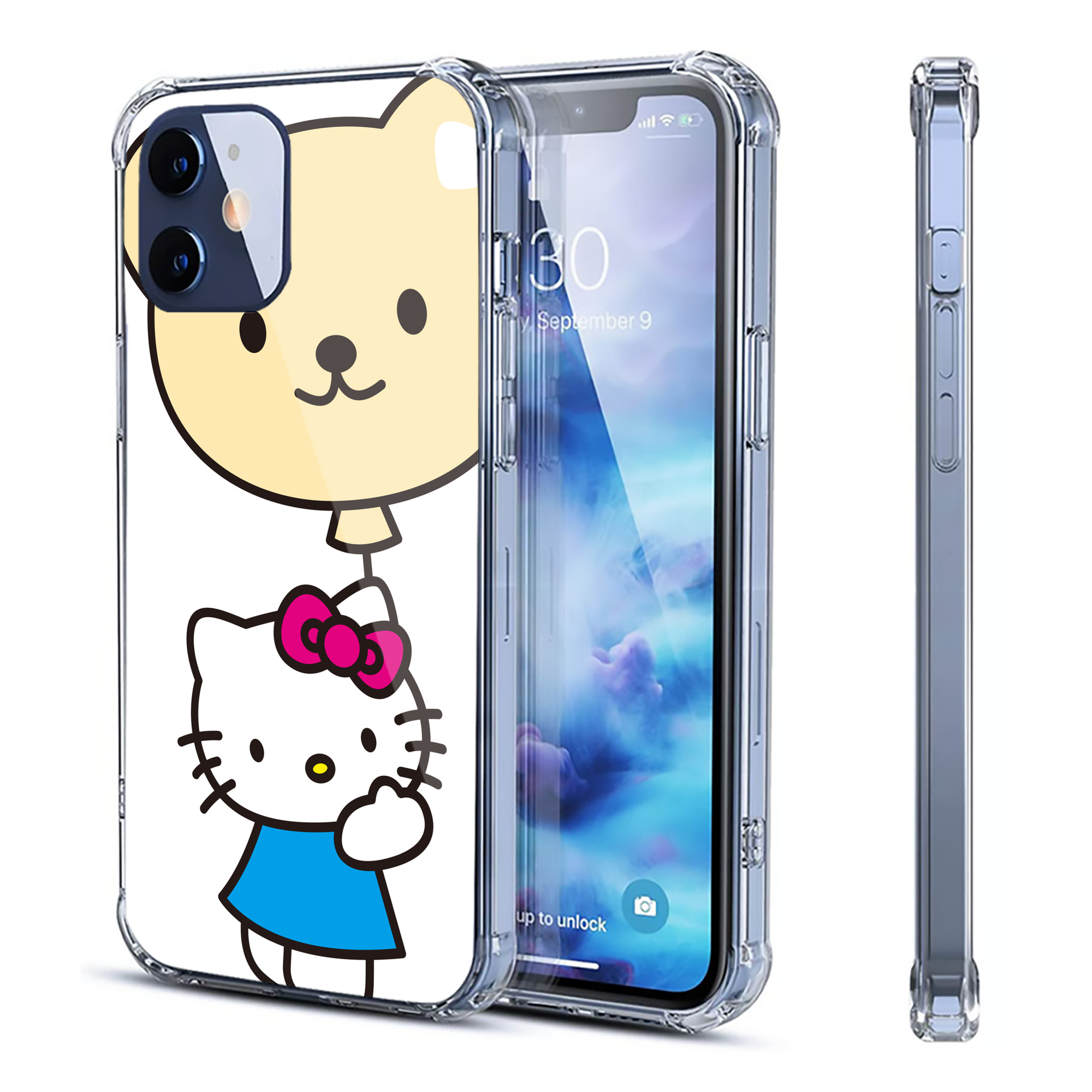（画像用） Hello Kitty ハローキティ 【iPhone 12シリーズ対応】透明スマホケース（クリアソフトケース）